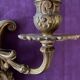 Pair of gilded bronze wall lights, 1950