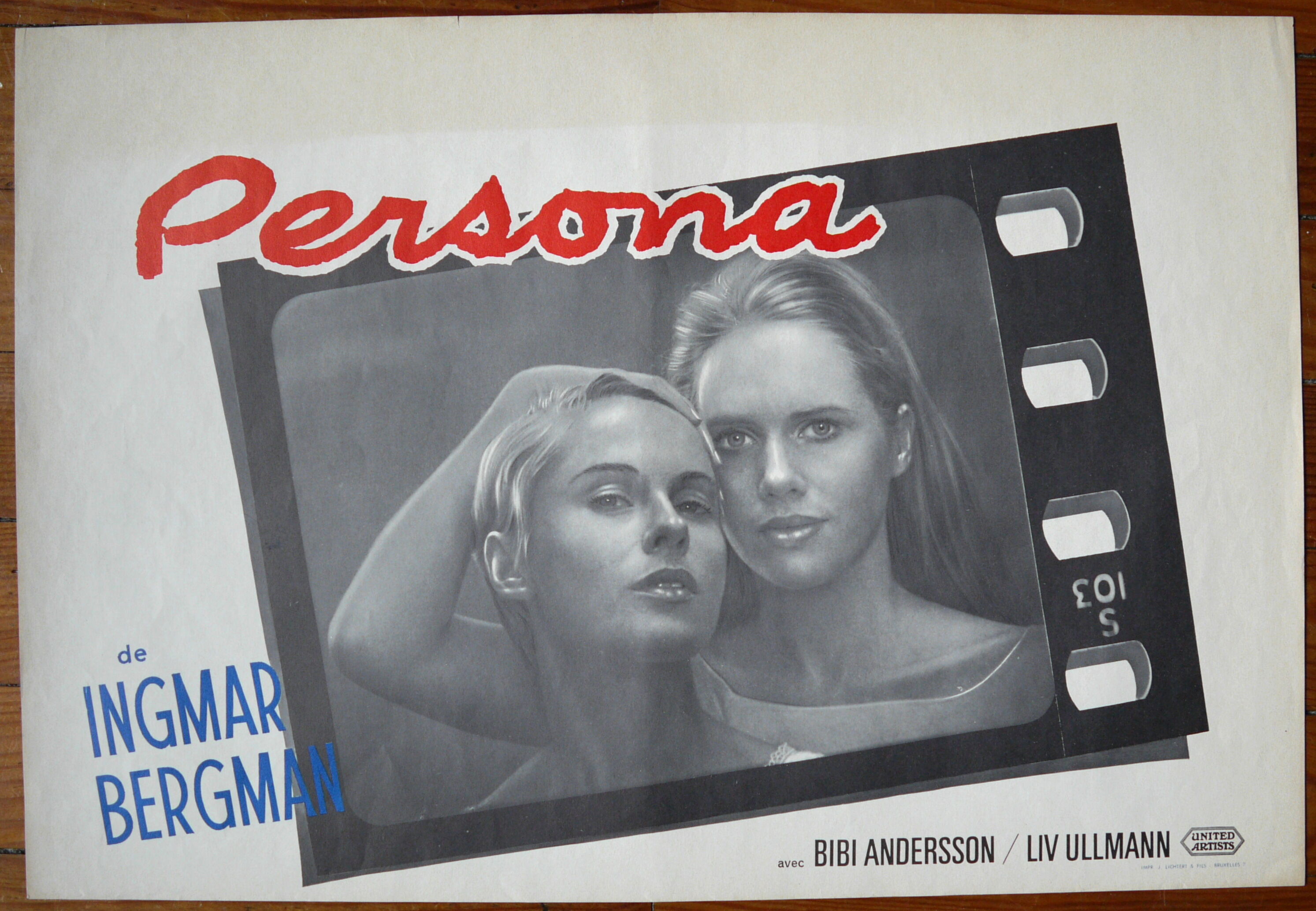 Original movie poster of Ingmar Bergman's Persona