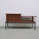 vintage teak TV cabinet metal frame