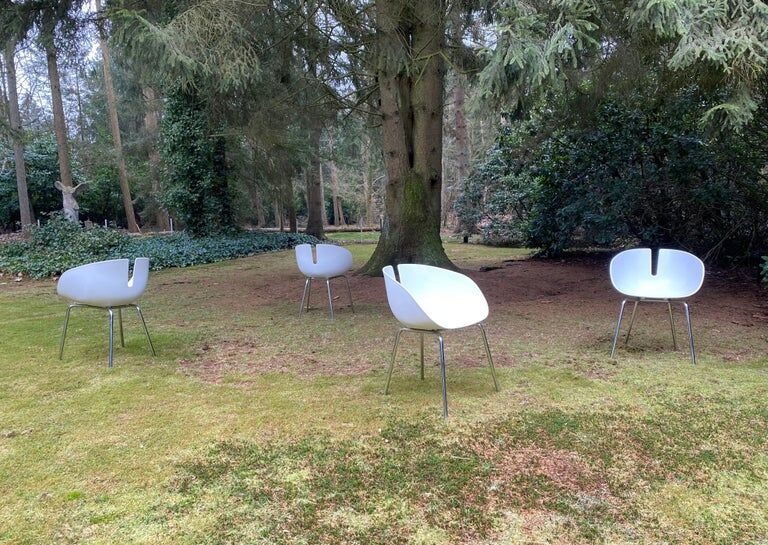 White Fjord Moroso Chairs by Patricia Urquiola, 2002, Set of 4