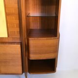 Monumental Wooden Cabinet with Parchment Panels by Gio Ponti, Italy