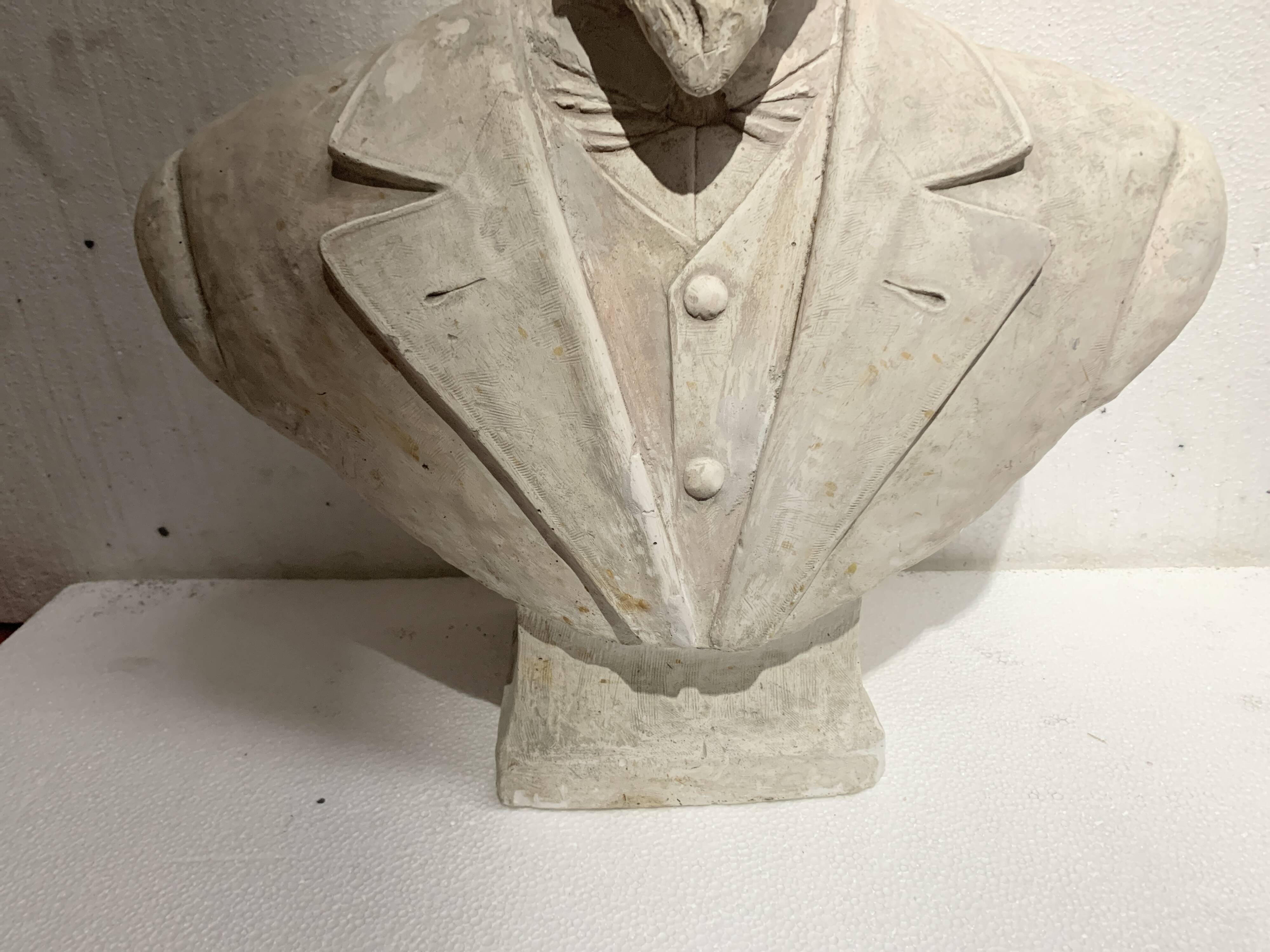 Sculpted plaster proof "Bust of a notable" 20th century