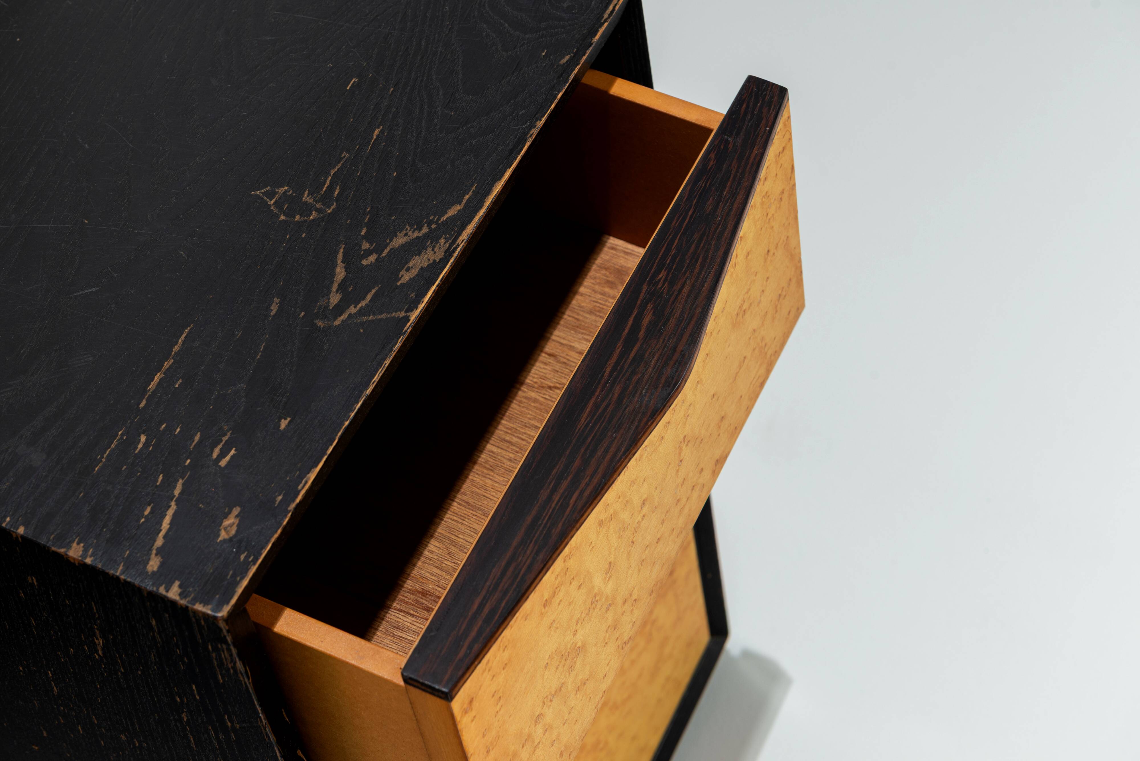 Architectural sloped chest of drawers