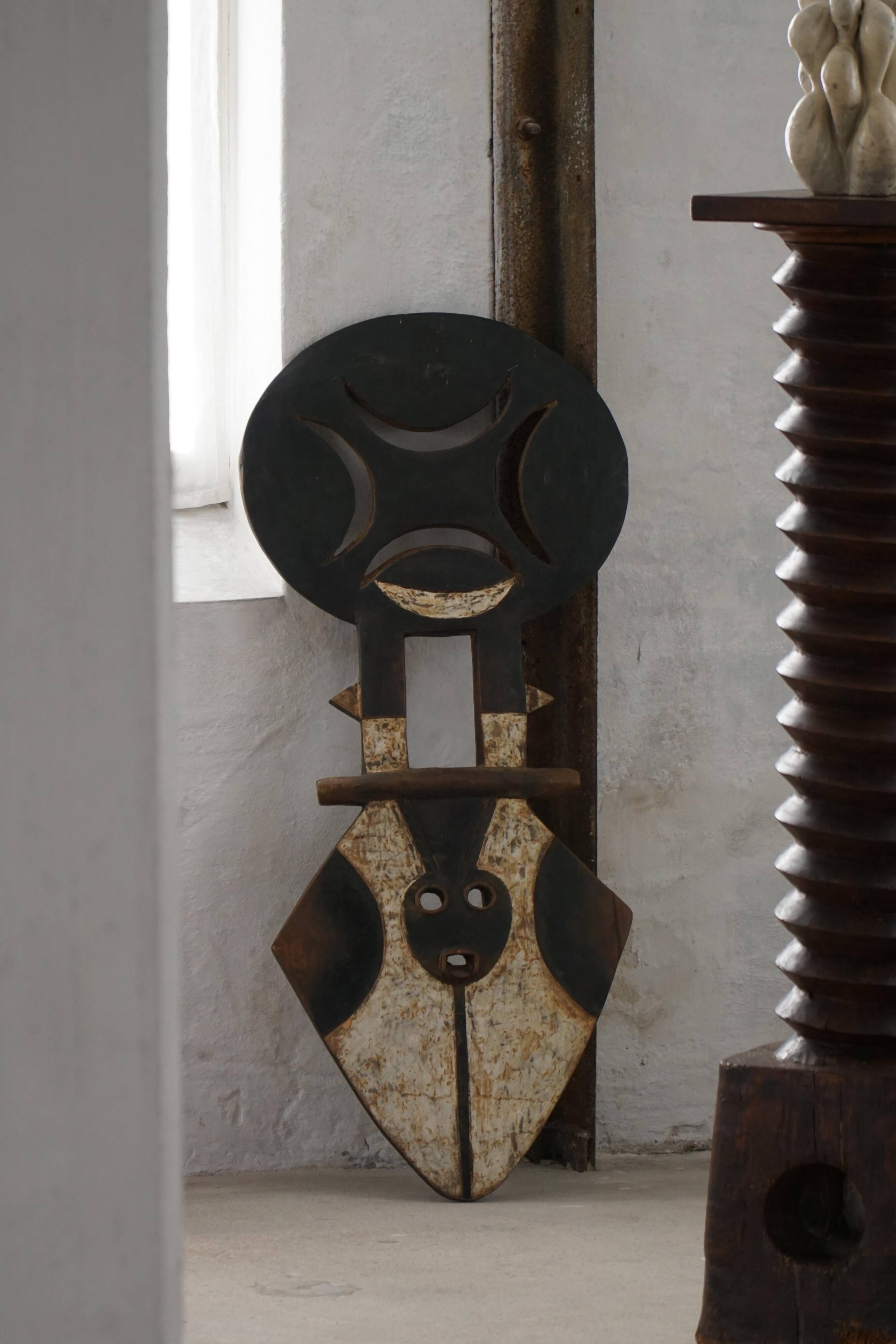 20th century, Bedu Nafana mask, carved wood, tribal art, decorative object