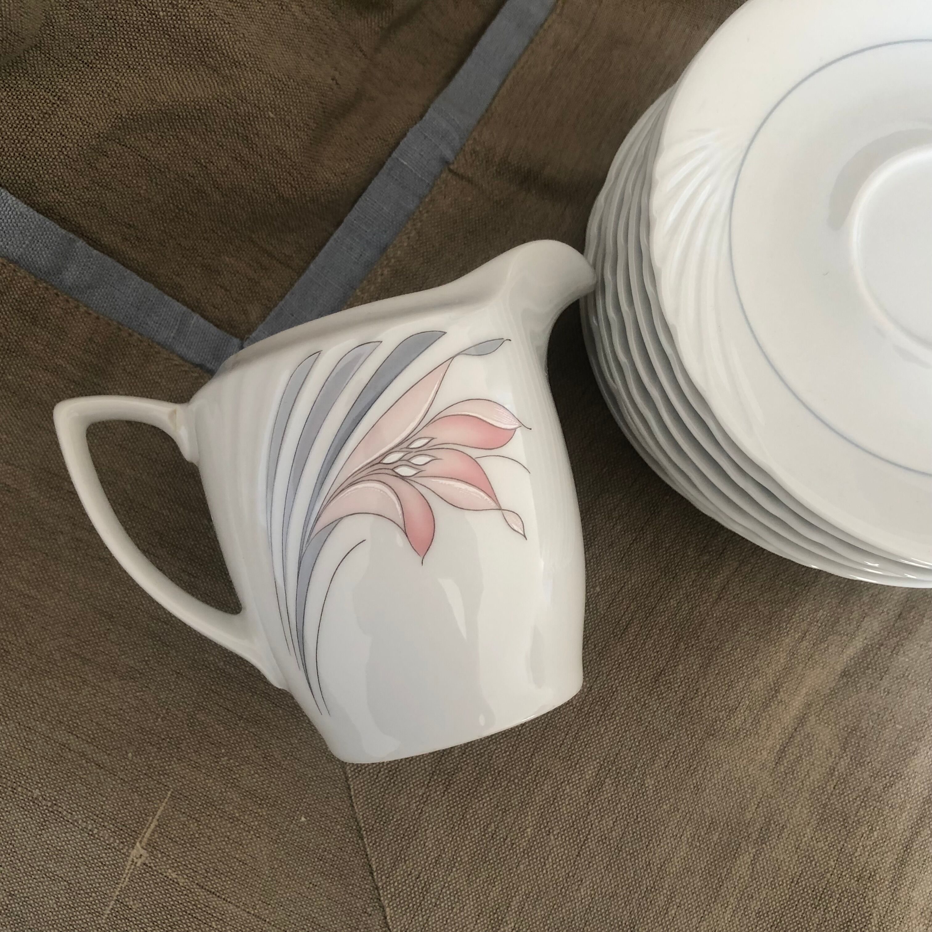 Pastel porcelain coffee service