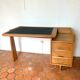 Solid oak desk Guillerme and Chambron 1960