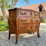 Louis XV Style Commode In Flower Marquetry