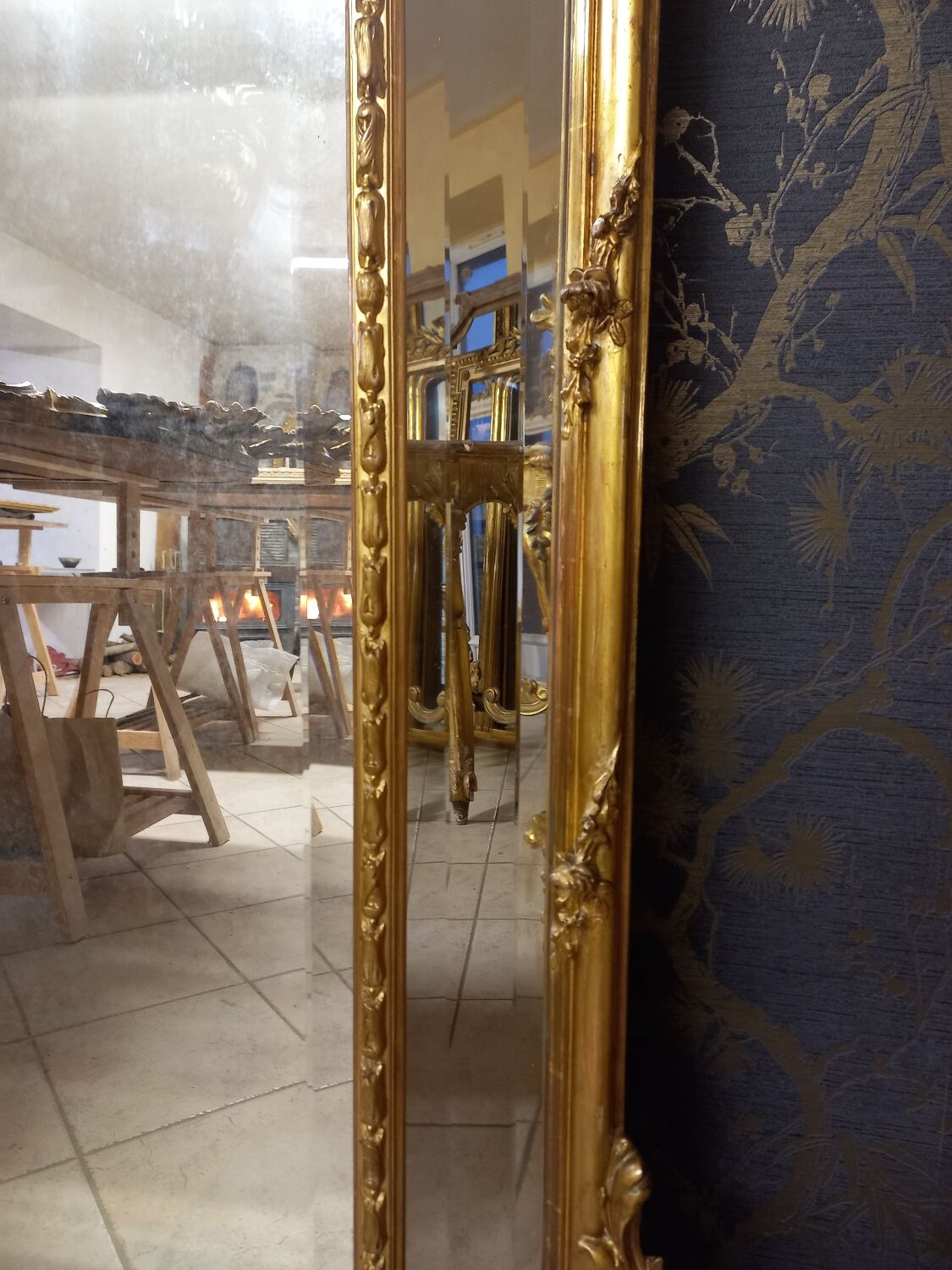 Napoleon III period mirror 163 x 109