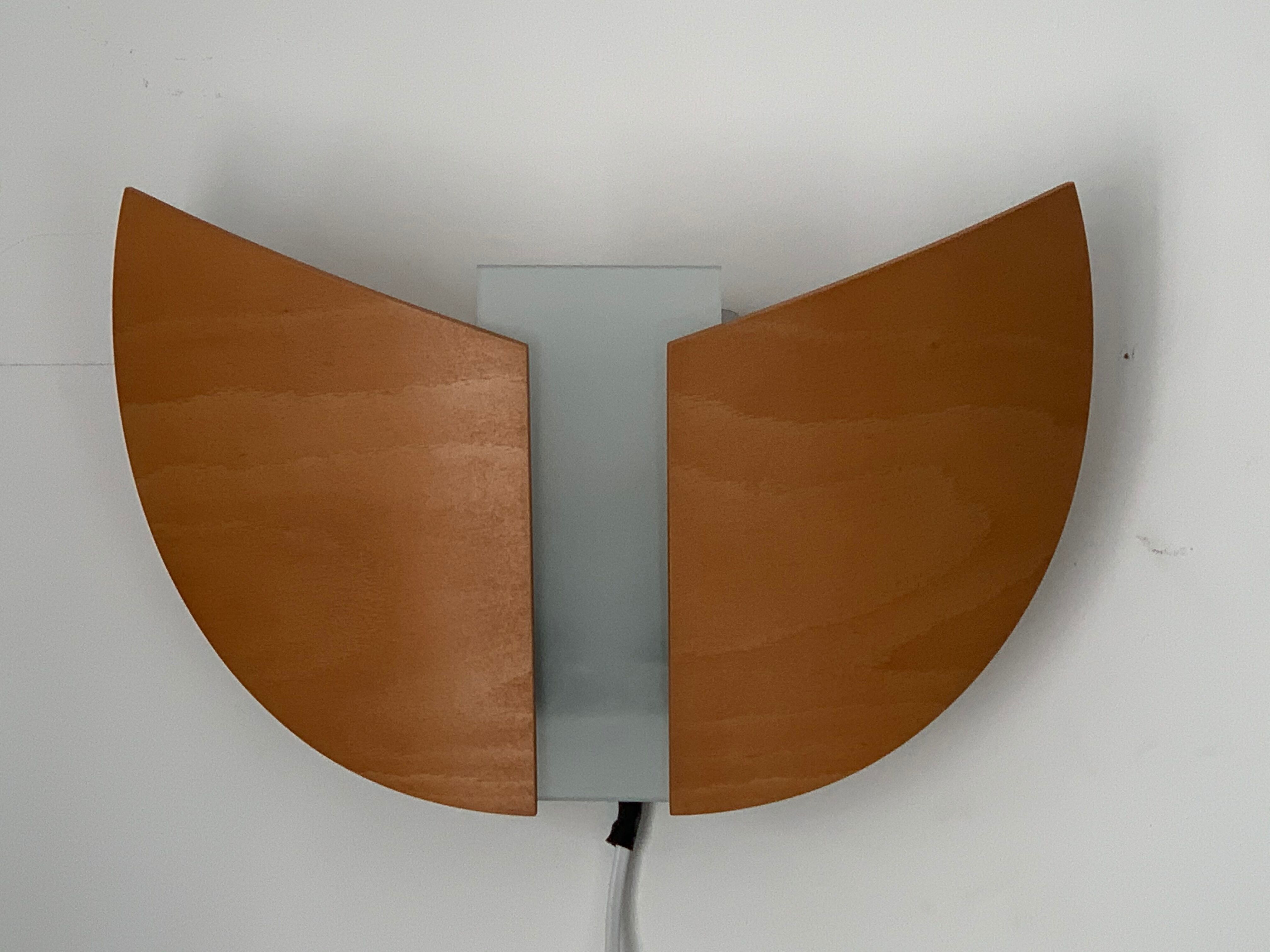 Pair of wooden sconces Lucid 1980