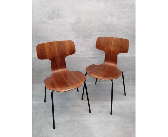 Paire de chaises 3103 Hammer par Arne Jacobsen pour Fritz Hansen, Danemark , 1969
