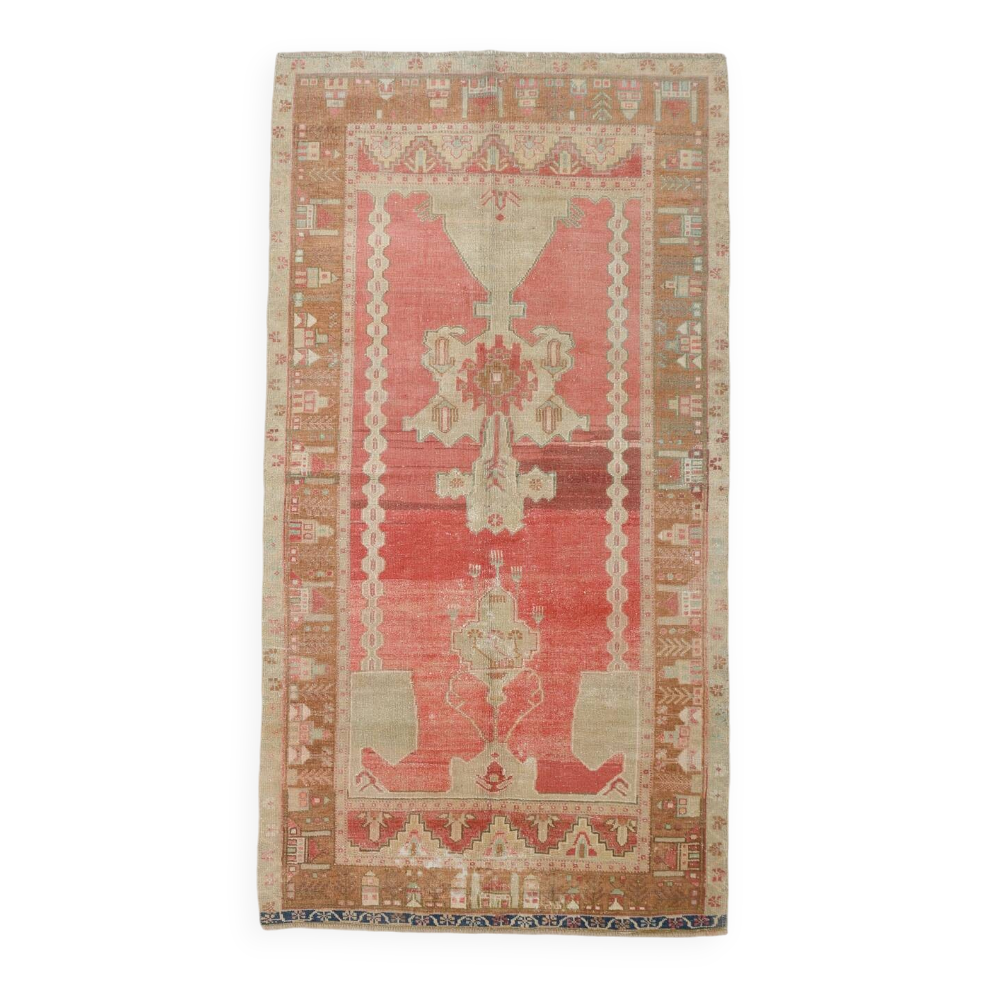 4x7 Rug For Living Room Handmade Turkish Rug, 125x230Cm SK 20701