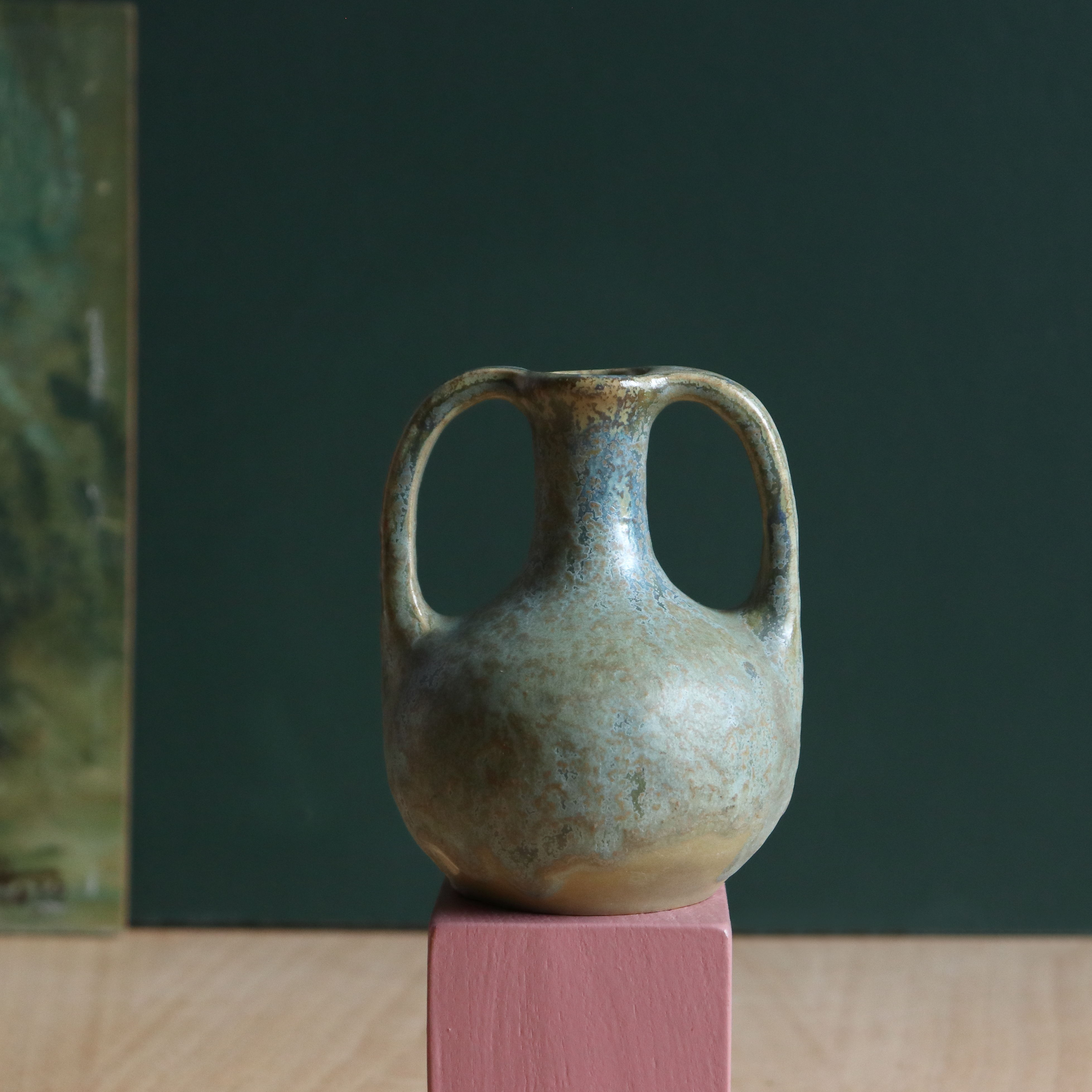 Two-handled stoneware vase from Marlotte