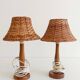 Pair of 1960s Swedish Pine Table Lamps by Ikea — Mid-Century Organic Modern