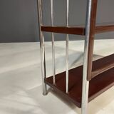 Étagère chromée Bauhaus en acier plié et tôle, Europe années 1930