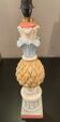 Pied de lampe ananas, bois peint à la main, années 50
