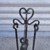 Wrought iron fireplace set 1960
