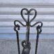 Wrought iron fireplace set 1960