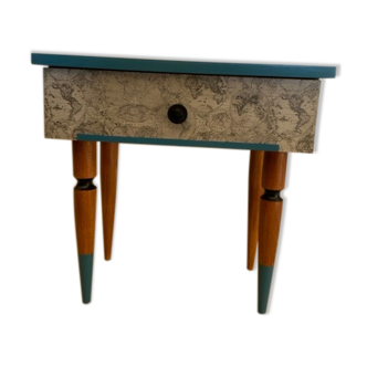 Bedside, 1960 night table, painted, vintage