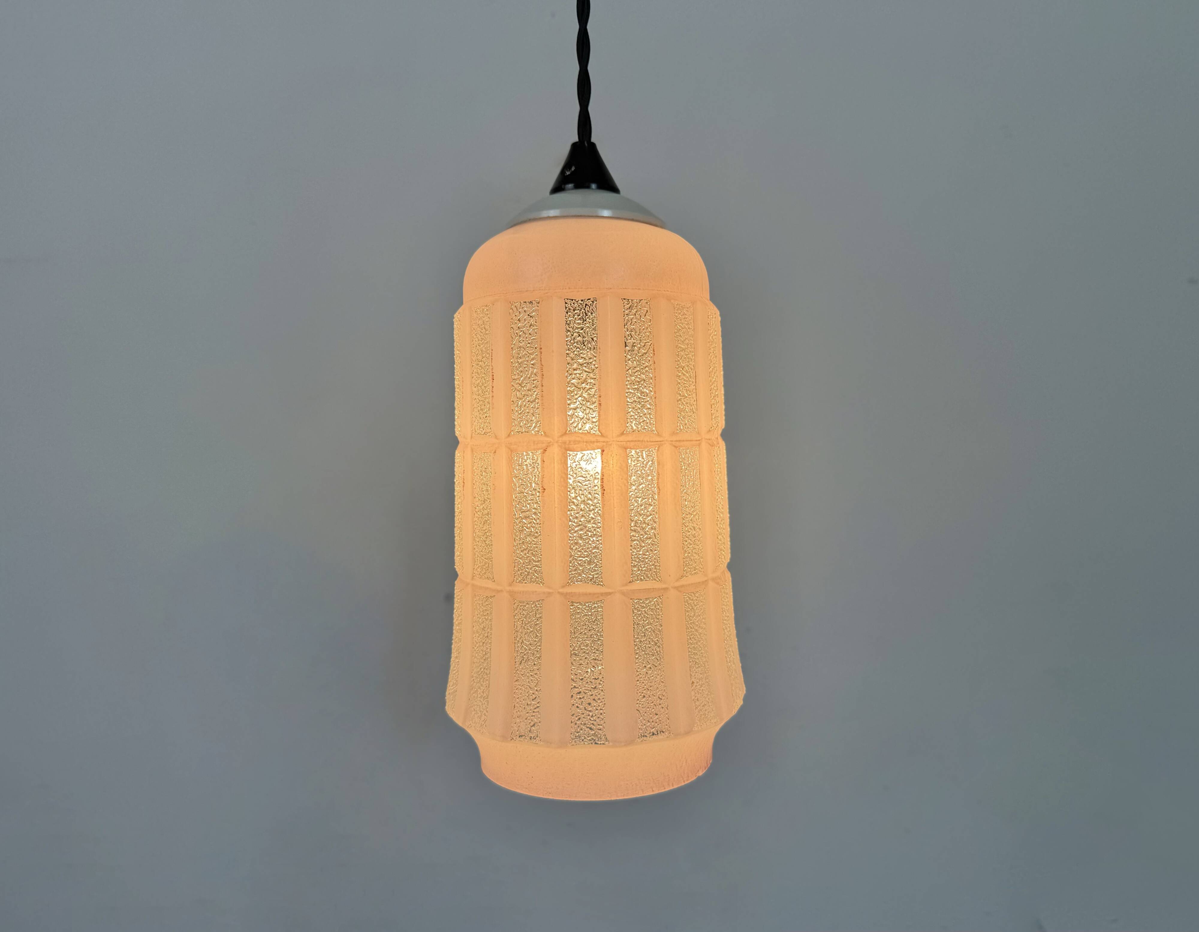 Vintage Glass Ceiling Light, 1970s