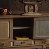 Brutalist oak sideboard from the mid-20th century, Danish cabinetmaker, 1960s.
