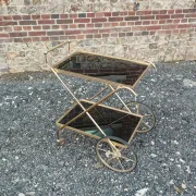 Vintage antique golden metal dessert stand