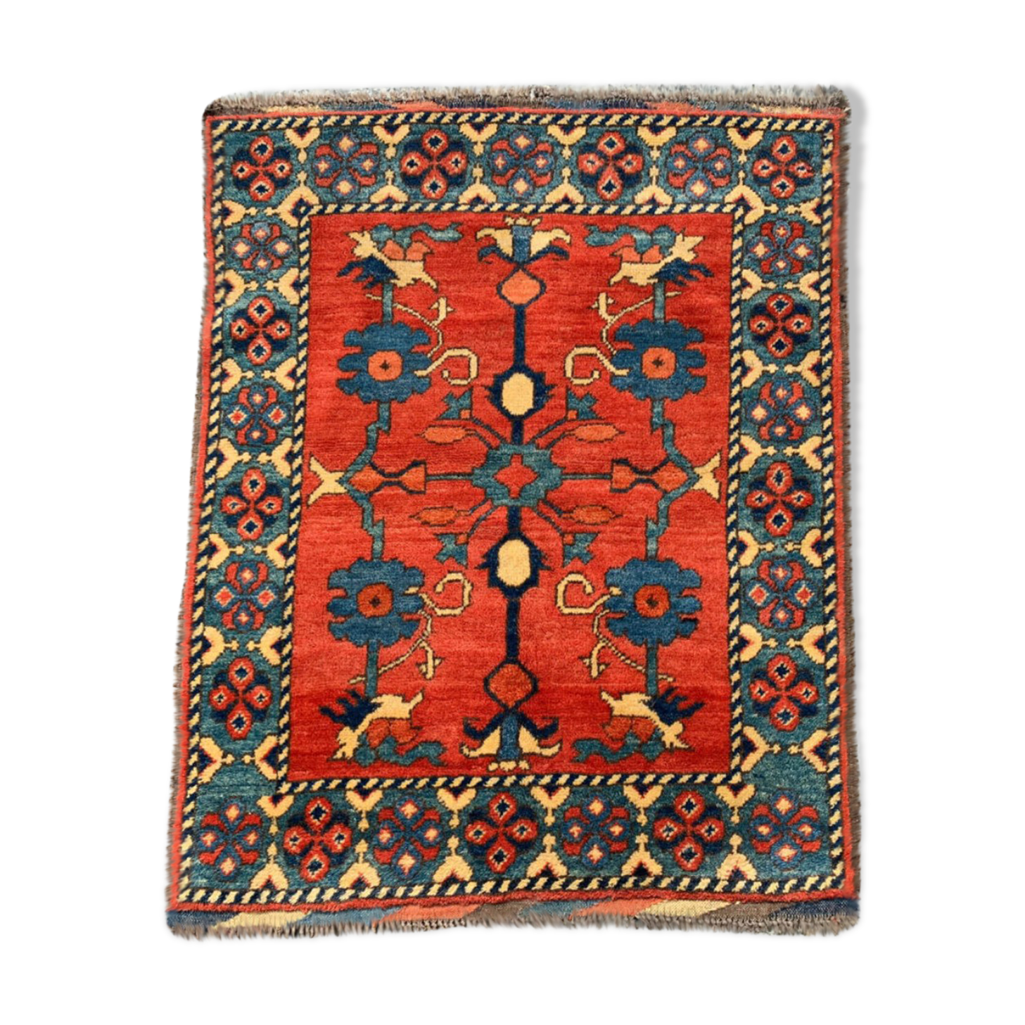 Vintage Afghan carpet 110x88cm