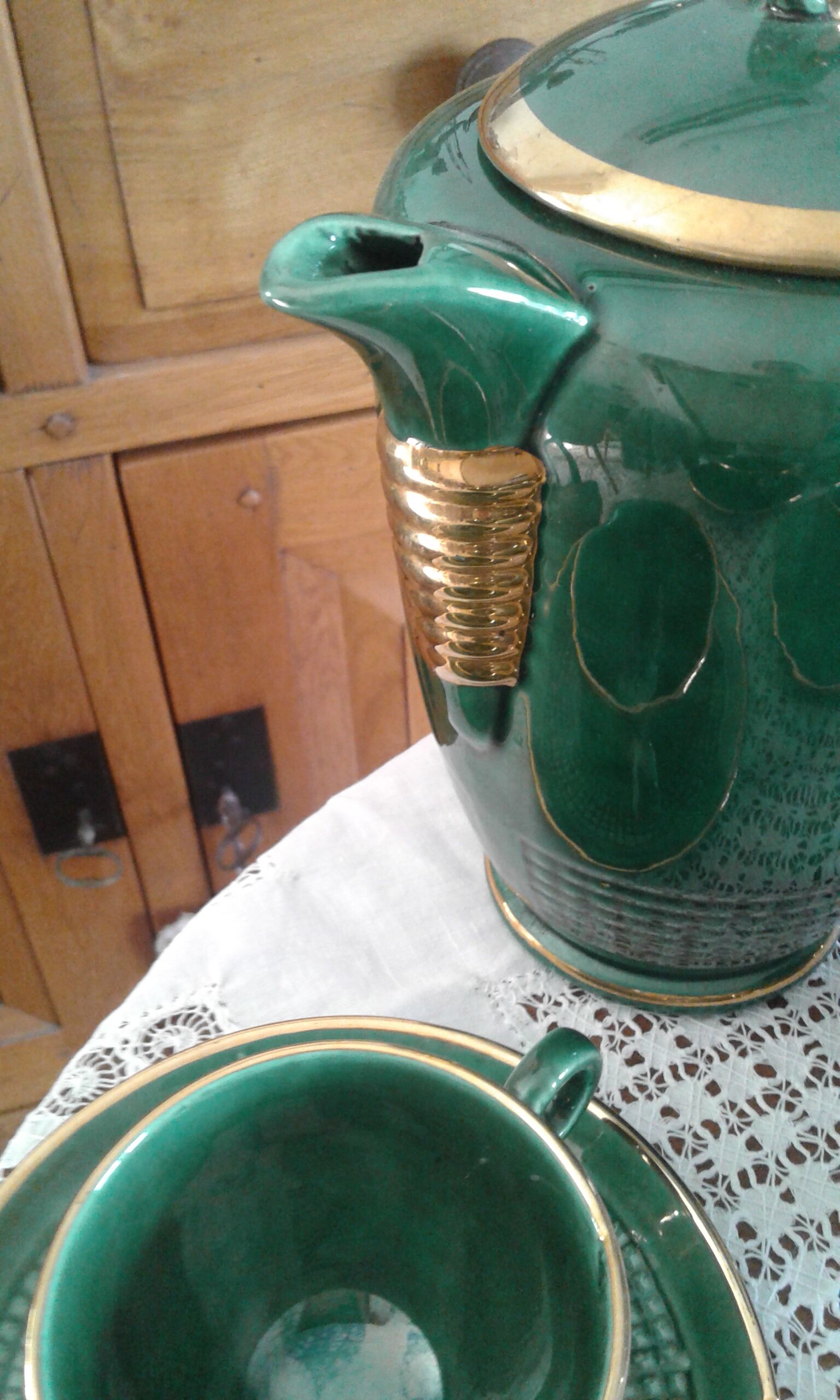 Coffee service, Saint Clement ceramics, Blanche Letalle, circa 50