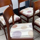 Set of 4 Vintage Teak Scandinavian Style Chairs