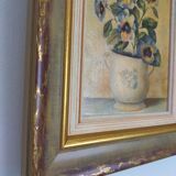 Canvas still life by F Villeneuve