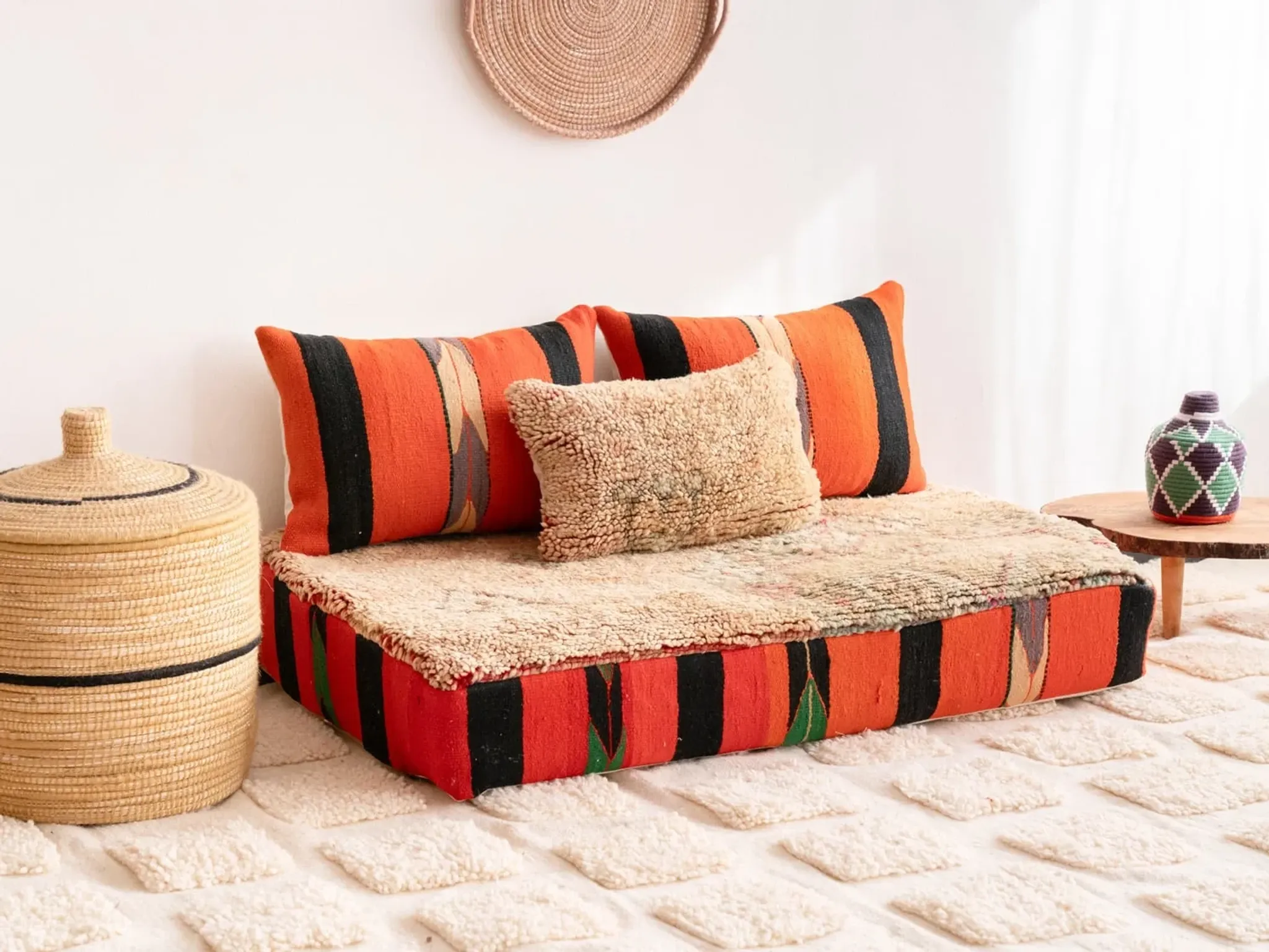 Bohemian oriental floor sofa 120 cm