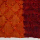 Red & orange tones vintage rug, 163x240 cm