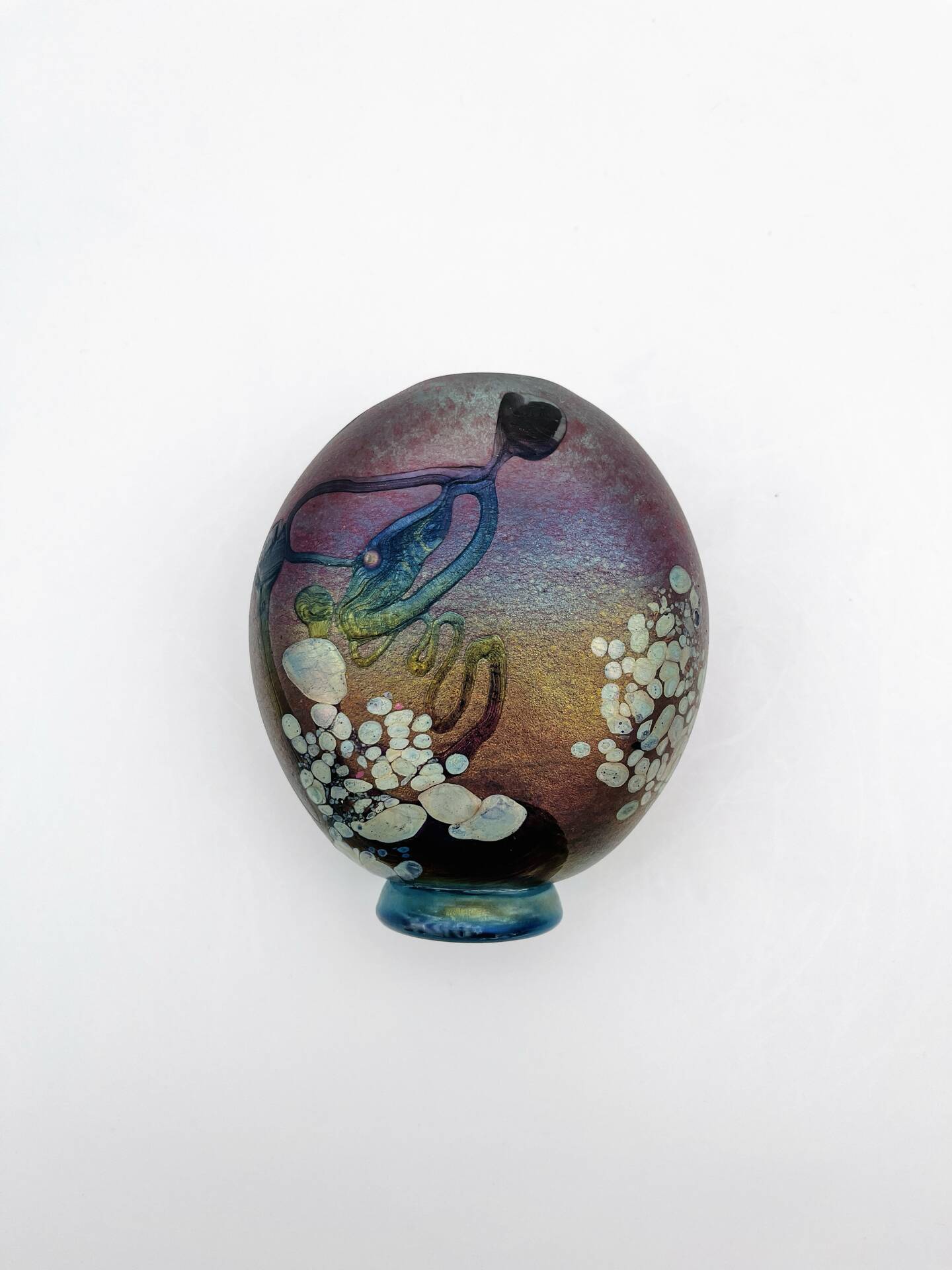 Vase Studio Glass Robert Pierini Signé Numéroté 1985 Verrerie d'Art