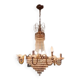 Lustre en cristal véritable lustre montgolfière en cristal