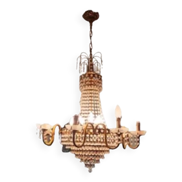 Lustre en cristal véritable lustre montgolfière en cristal