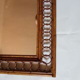 Vintage bamboo mirror 35x55cm