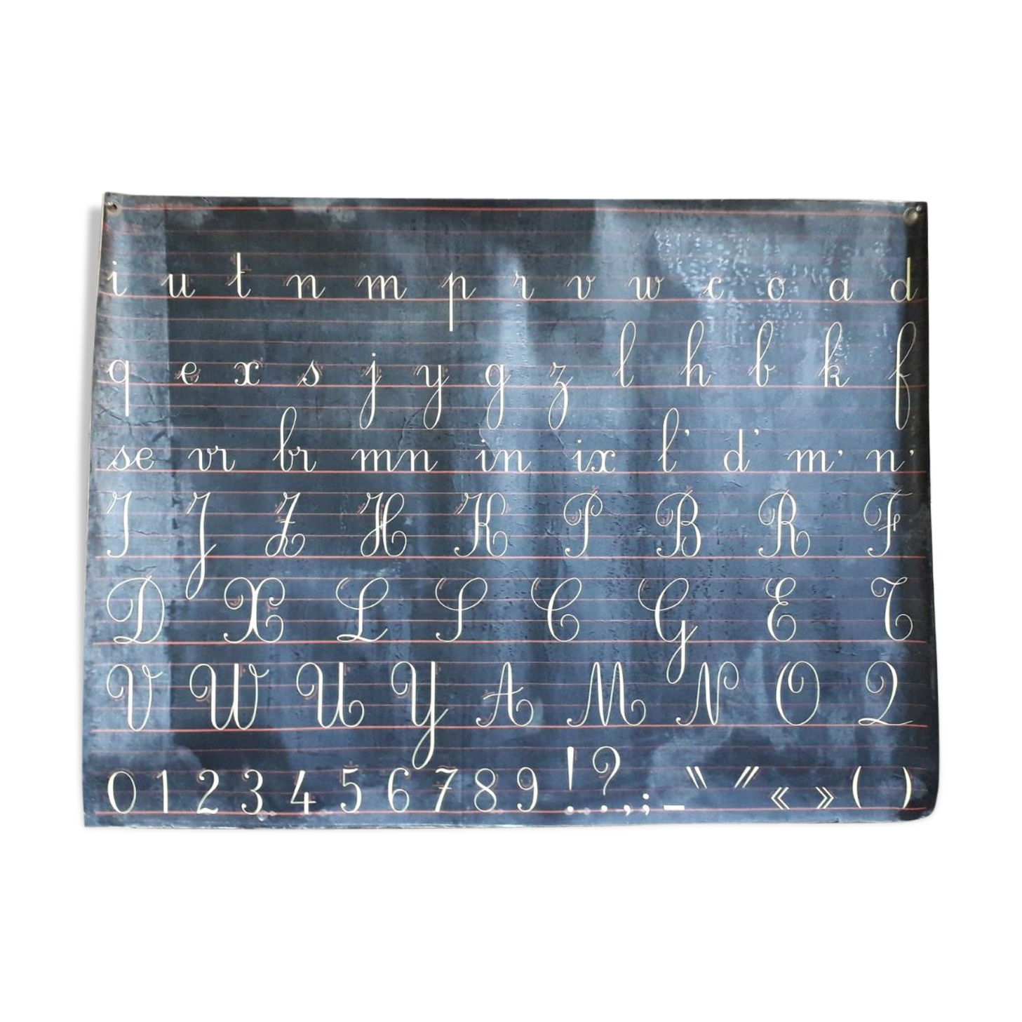 Poster school m.d.i. writing english 125 x 92 cm 60 years