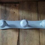 Patinated wooden coat rack 3 hooks