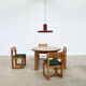 4 brutalist chairs by Maison Regain, vintage in solid elm.