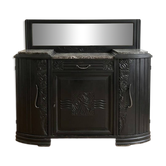 Art Deco buffet from the 1930s in black wood and marble.