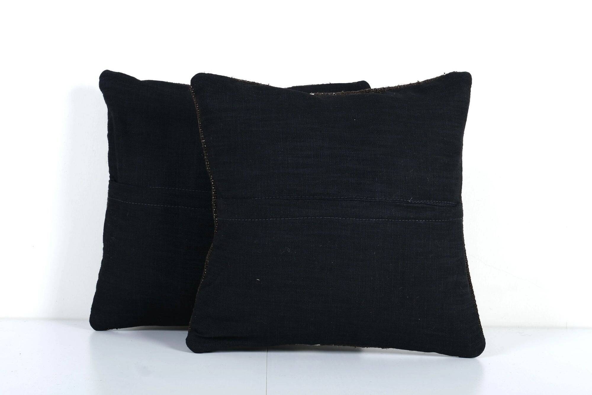 Set of 2 vintage kilim cushion covers 41x41 cm