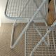 Suite de 3 chaises pliantes Talin en métal blanc, Italie années 70