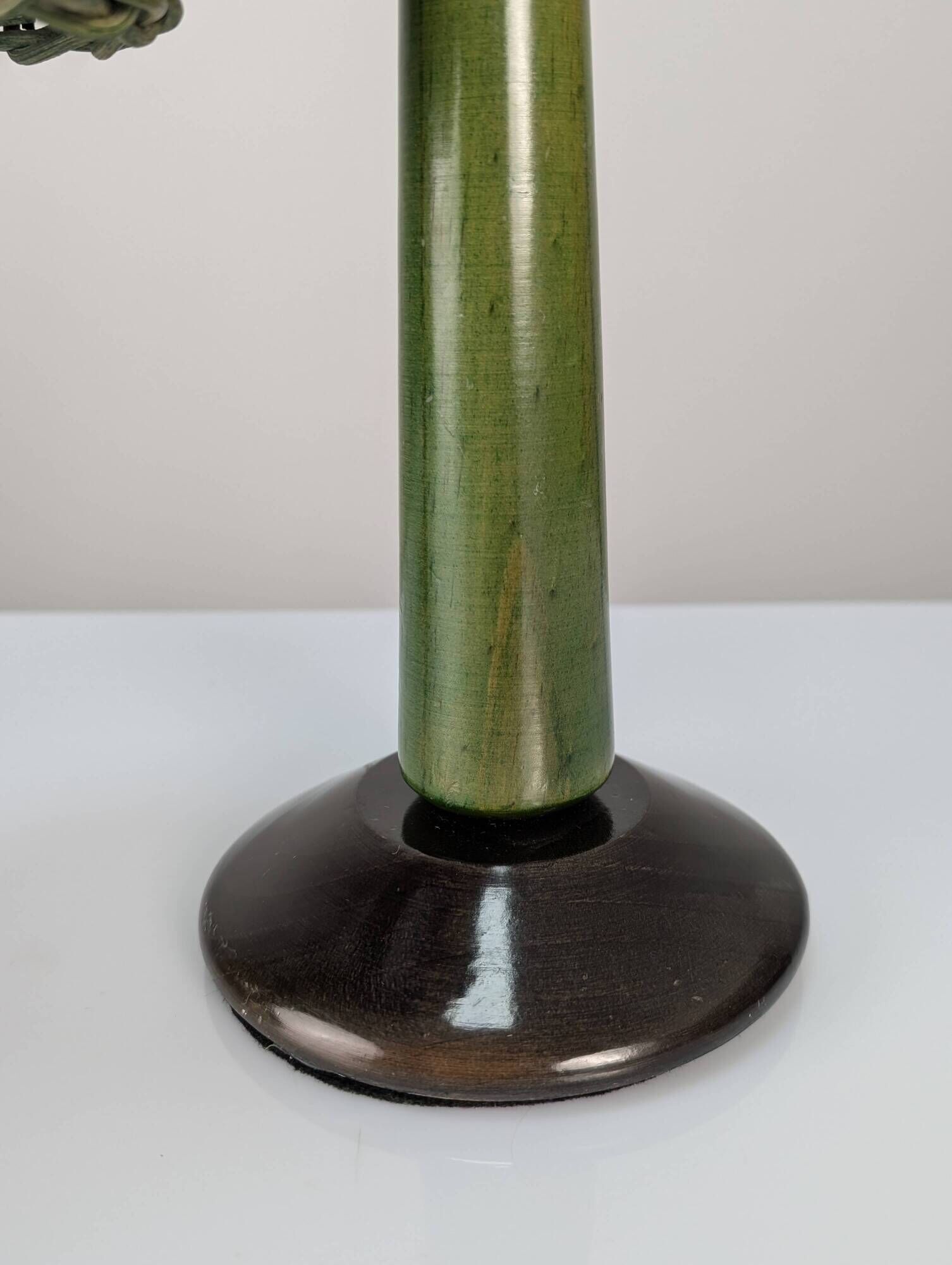 Organic Modern Mario Lopez Torres Style Green Rattan Lamps 1980s