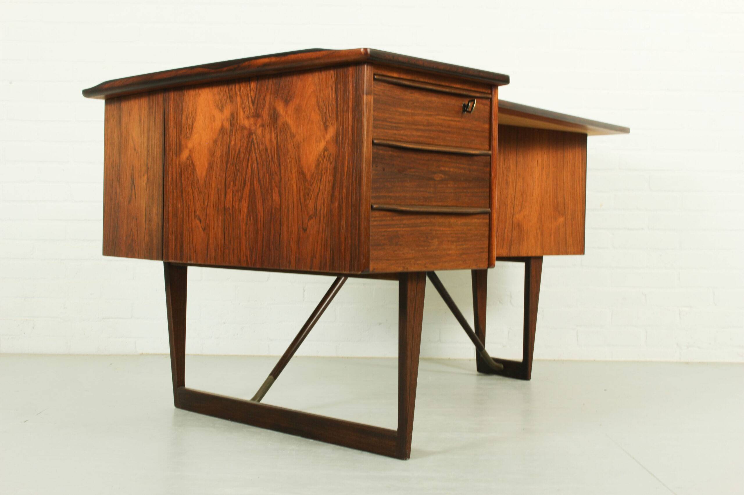 1960s Peter Løvig Nielsen 'Boomerang' Desk Hedensted Møbelfabrik
