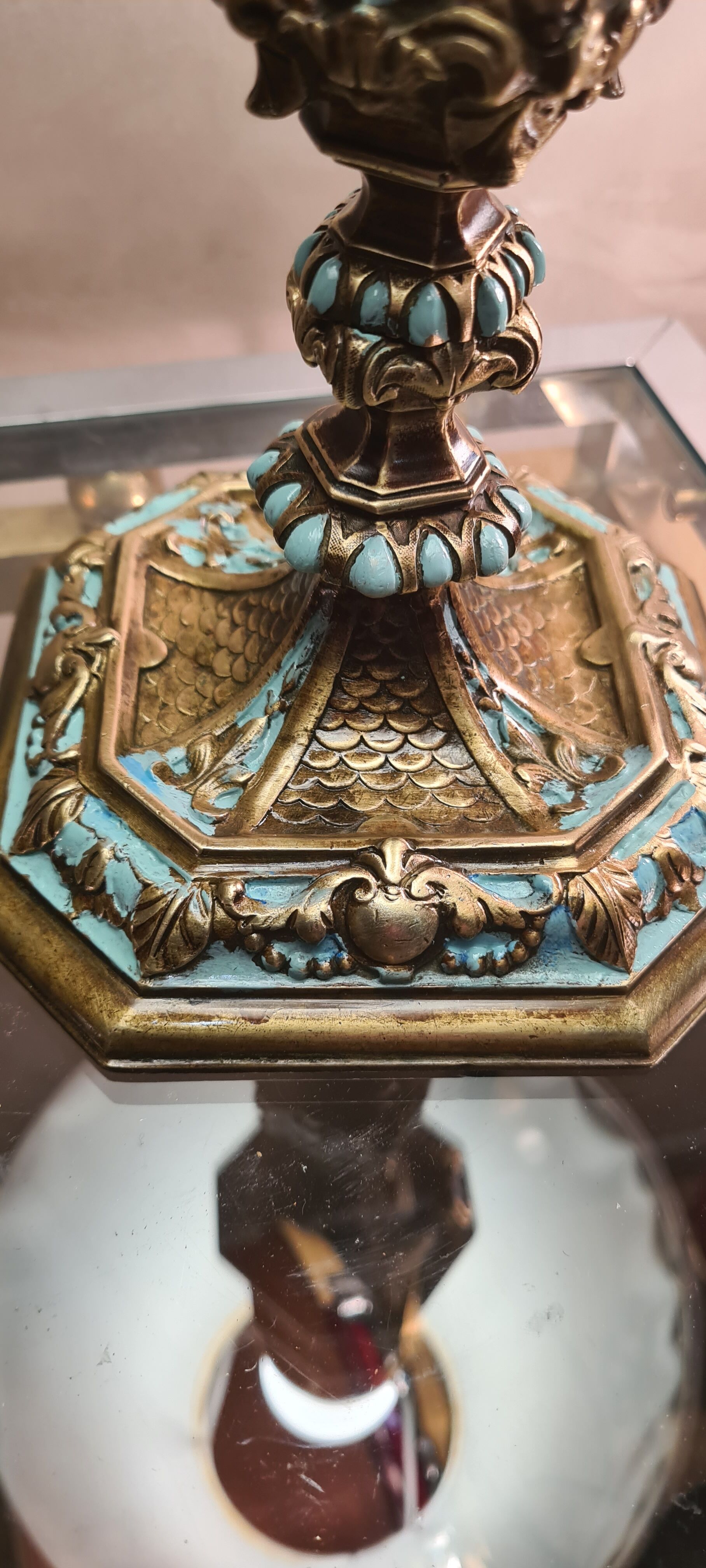 Lamp style napoleon 3 bronze painted electricity