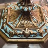 Lampe style napoléon 3 bronze peint electricité