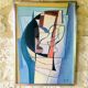 Vintage abstract painting, signed, circa 70's/80's