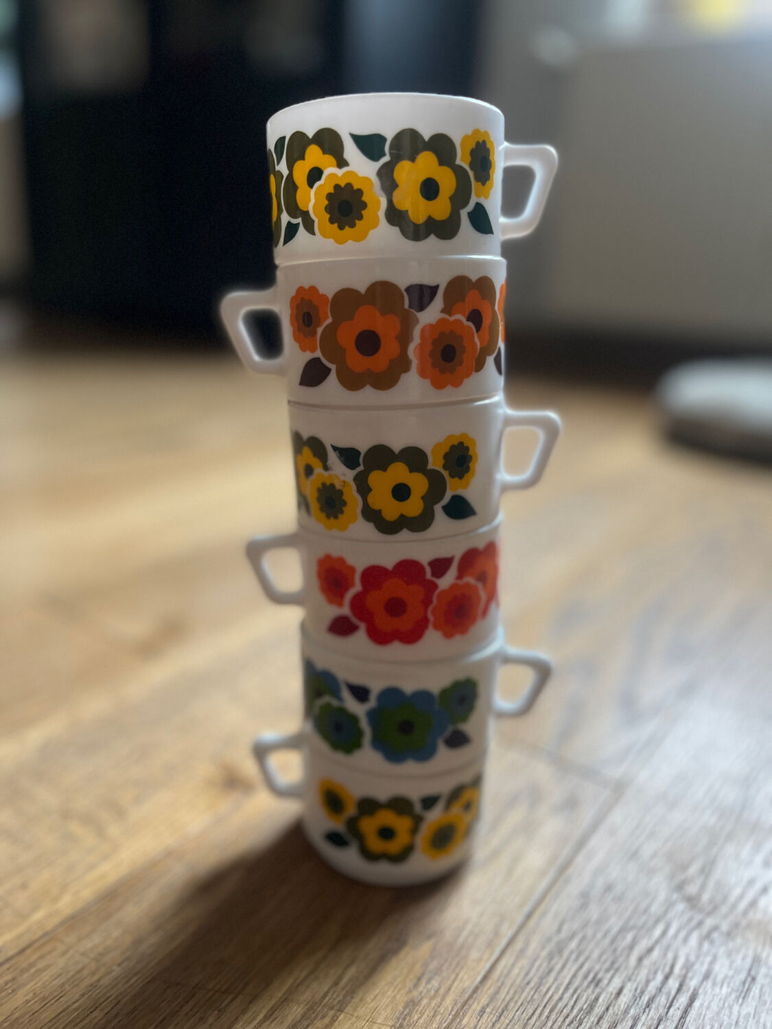 6 tasses lotus arcopal