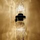 Pair of large vintage chrome glass wall lights