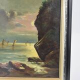 Oil on canvas seascape