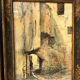Watercolor by Emile Gudin (1874-1957), rue de Riez, southern town
